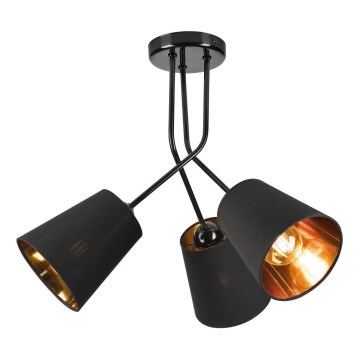 Luster na šipci IRMA 3xE27/15W/230V crna