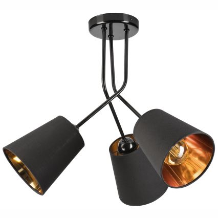 Luster na šipci IRMA 3xE27/15W/230V crna