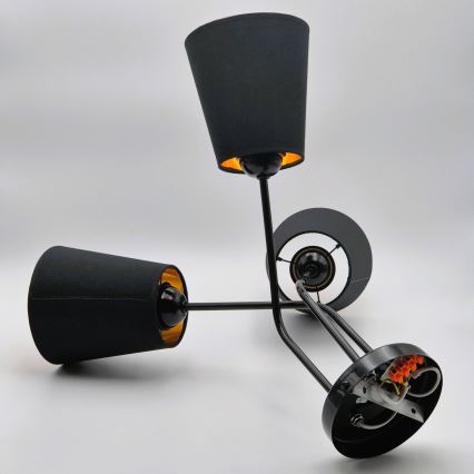 Luster na šipci IRMA 3xE27/15W/230V crna