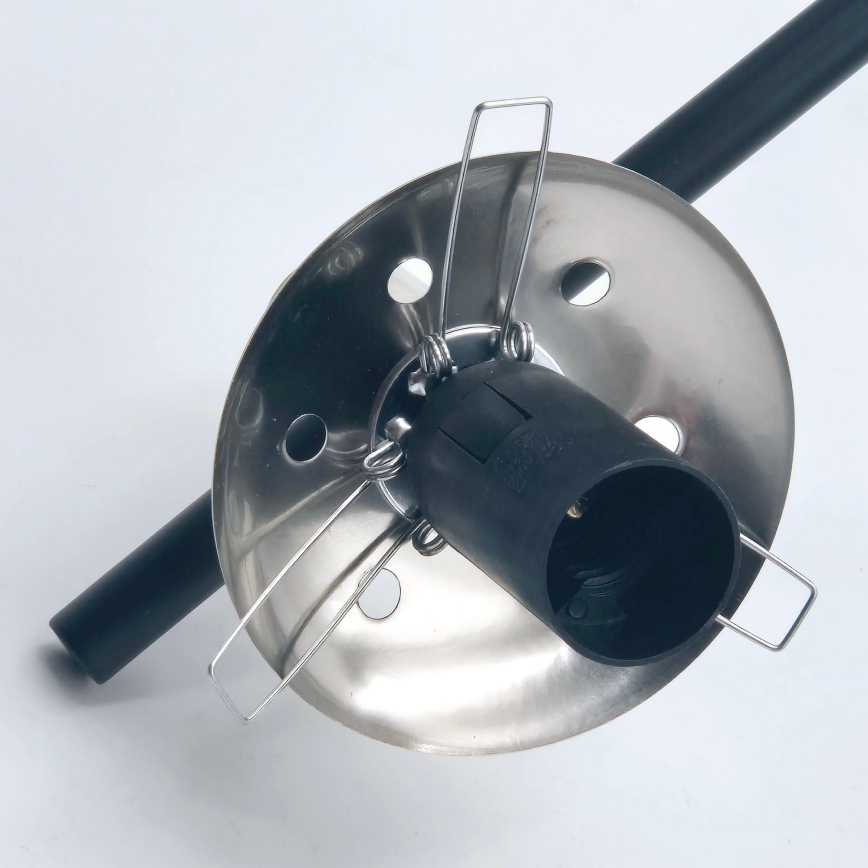 Luster na šipci LILOU 6xE14/5W/230V matni hrom/zadimljeno staklo