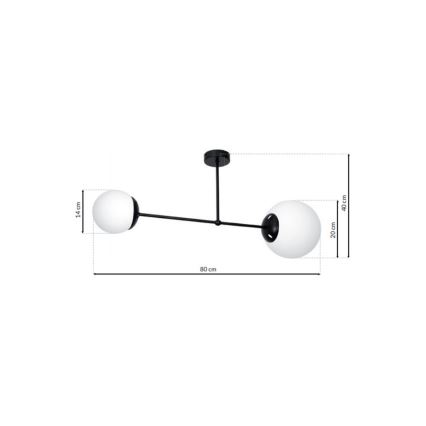Luster na šipci LIMA 2xE14/40W/230V