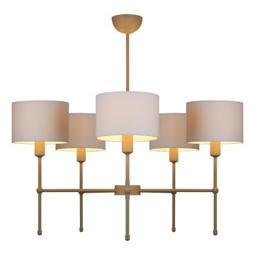 Luster na šipci MADELA 5xE14/40W/230V bela/bež