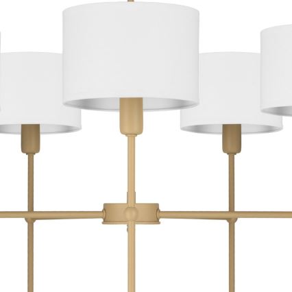 Luster na šipci MADELA 5xE14/40W/230V bela/bež