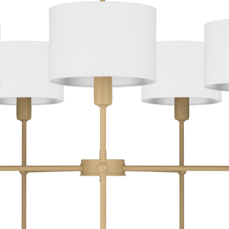 Luster na šipci MADELA 5xE14/40W/230V bela/bež