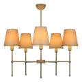 Luster na šipci MADELA 5xE14/40W/230V bela/bež