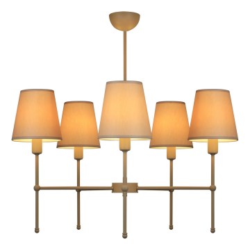 Luster na šipci MADELA 5xE14/40W/230V bela/bež