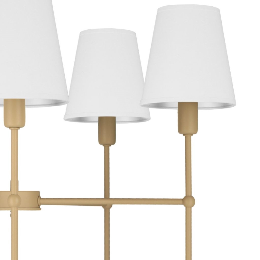 Luster na šipci MADELA 5xE14/40W/230V bela/bež