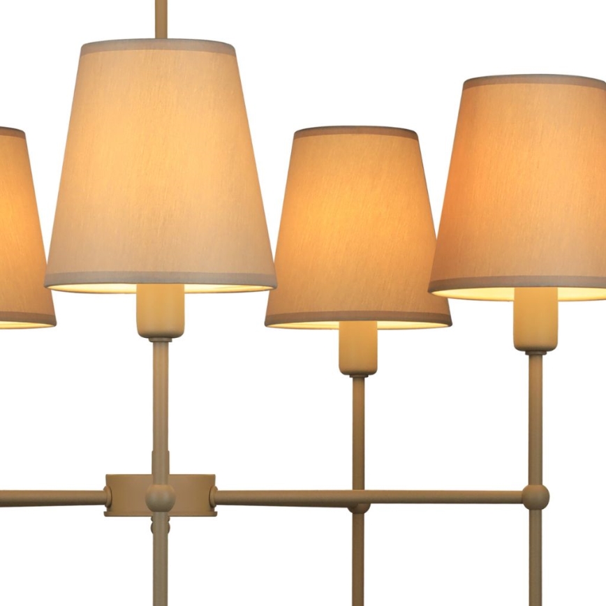 Luster na šipci MADELA 5xE14/40W/230V bela/bež