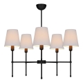 Luster na šipci MADELA 5xE14/40W/230V bela/crna
