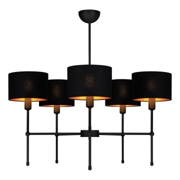 Luster na šipci MADELA 5xE14/40W/230V crna