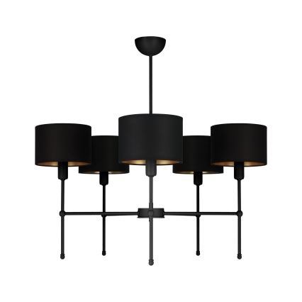 Luster na šipci MADELA 5xE14/40W/230V crna