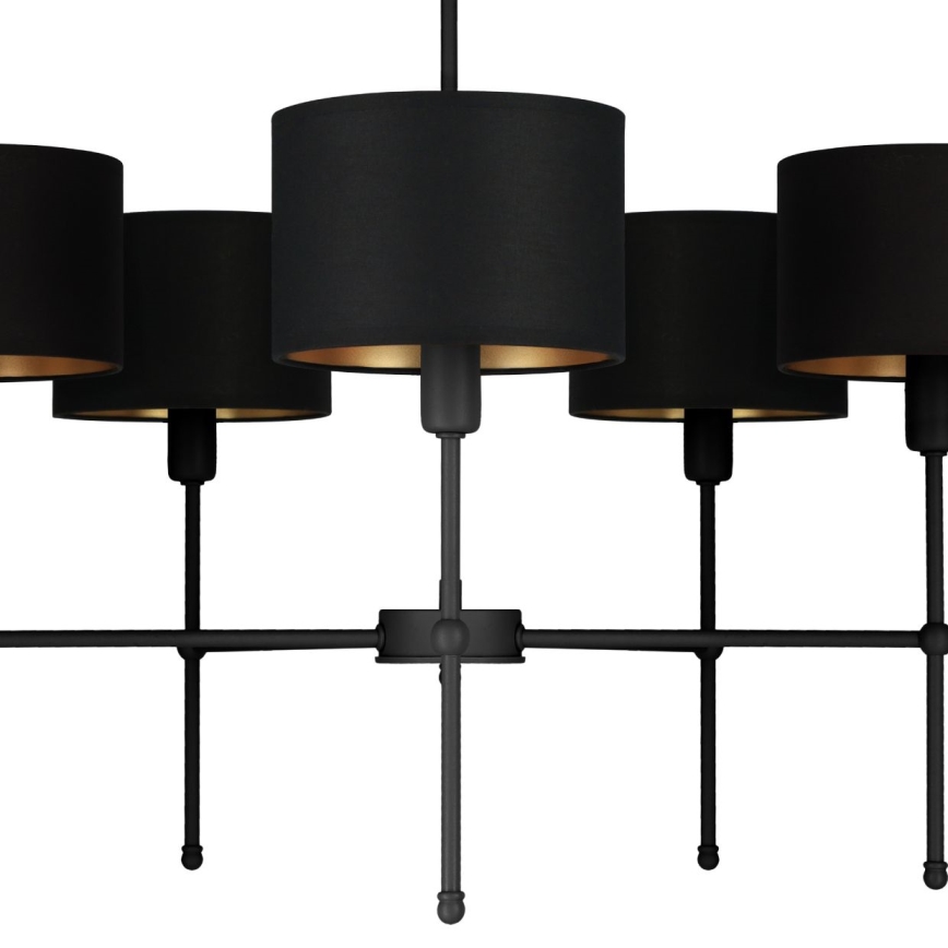 Luster na šipci MADELA 5xE14/40W/230V crna