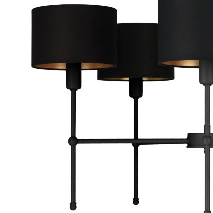 Luster na šipci MADELA 5xE14/40W/230V crna