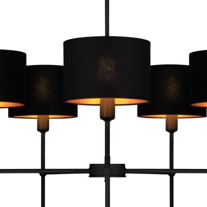 Luster na šipci MADELA 5xE14/40W/230V crna