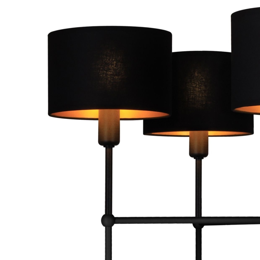 Luster na šipci MADELA 5xE14/40W/230V crna