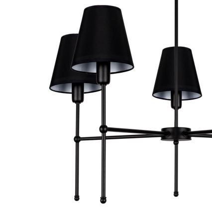Luster na šipci MADELA 5xE14/40W/230V crna