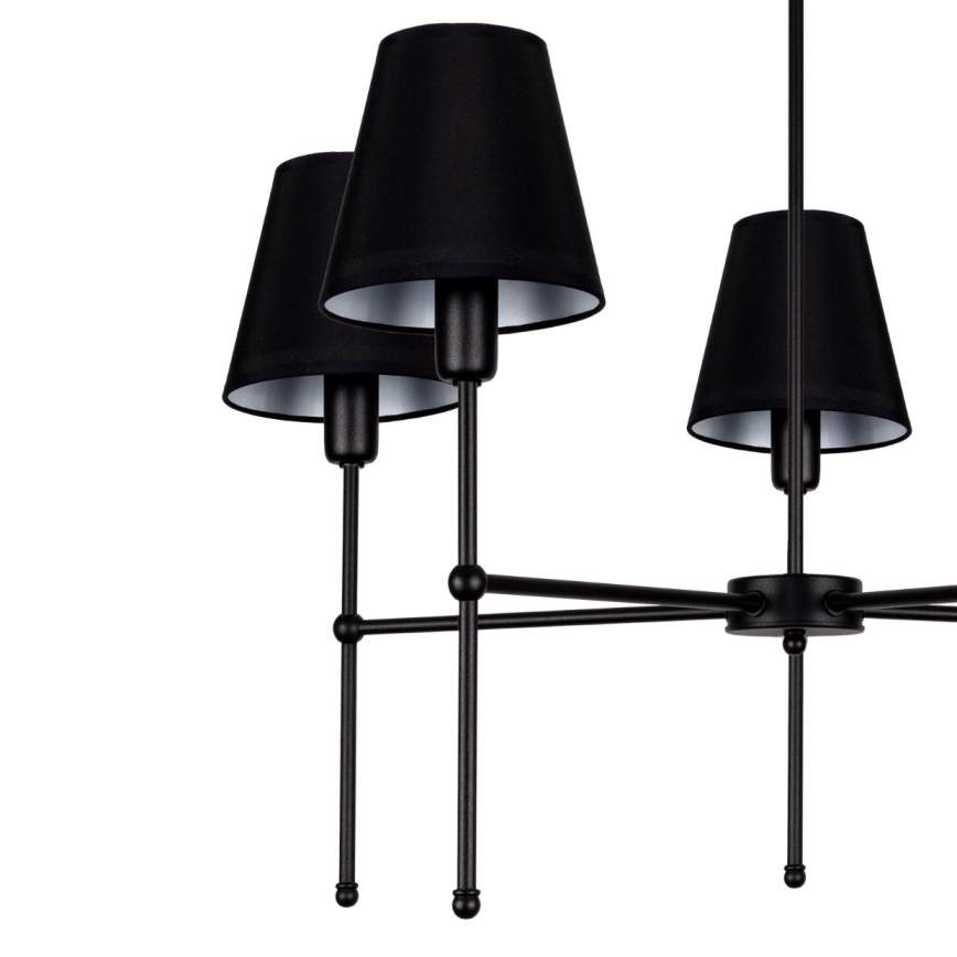 Luster na šipci MADELA 5xE14/40W/230V crna