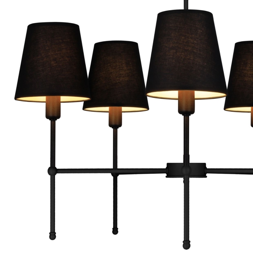 Luster na šipci MADELA 5xE14/40W/230V crna