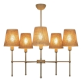 Luster na šipci MADELA 5xE14/40W/230V juta/bež
