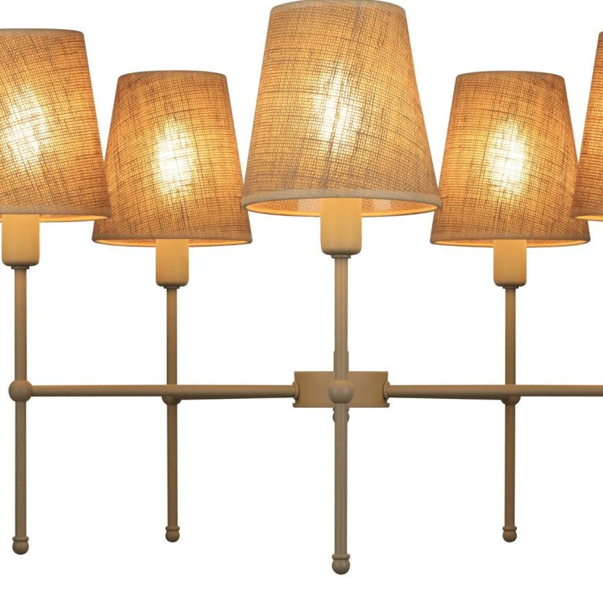 Luster na šipci MADELA 5xE14/40W/230V juta/bež