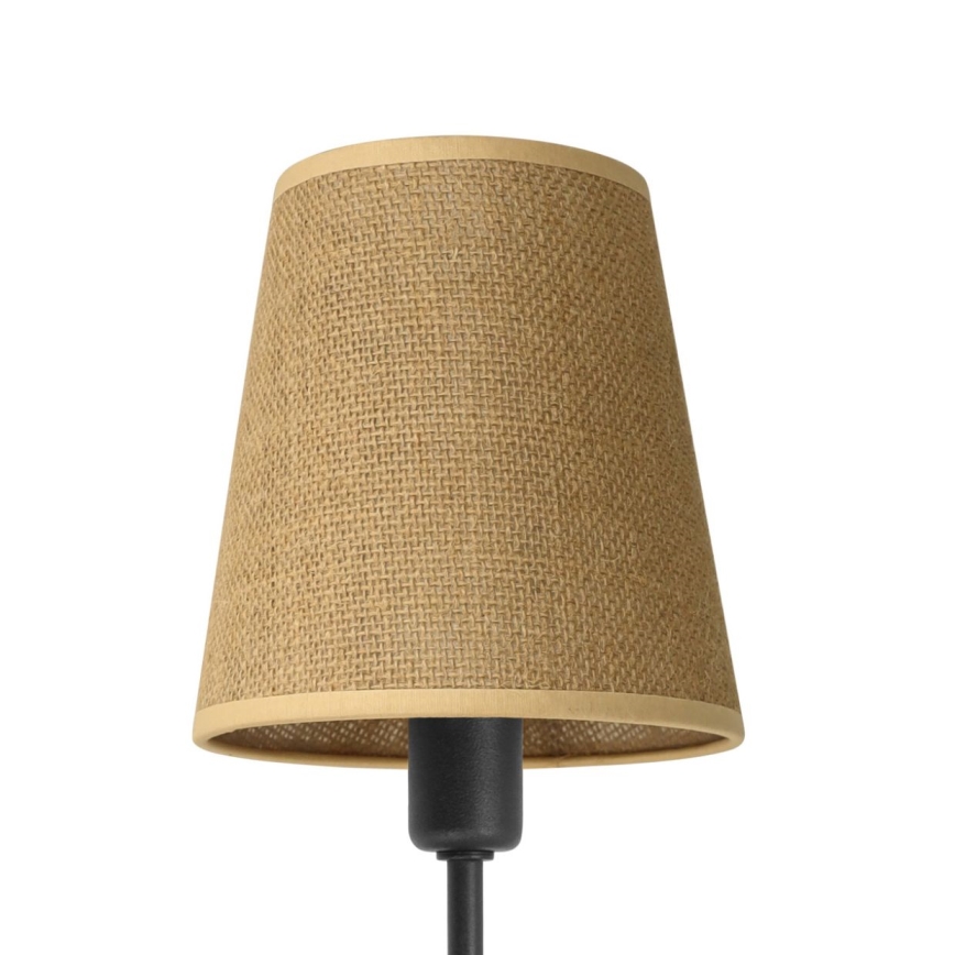 Luster na šipci MADELA 5xE14/40W/230V juta/crna