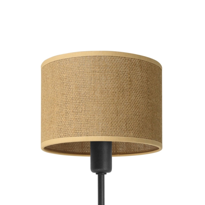 Luster na šipci MADELA 5xE14/40W/230V juta/crna