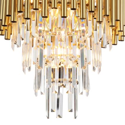Luster na šipci MADISON 9xE14/40W/230V zlatna
