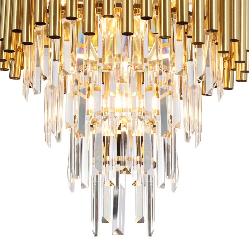 Luster na šipci MADISON 9xE14/40W/230V zlatna