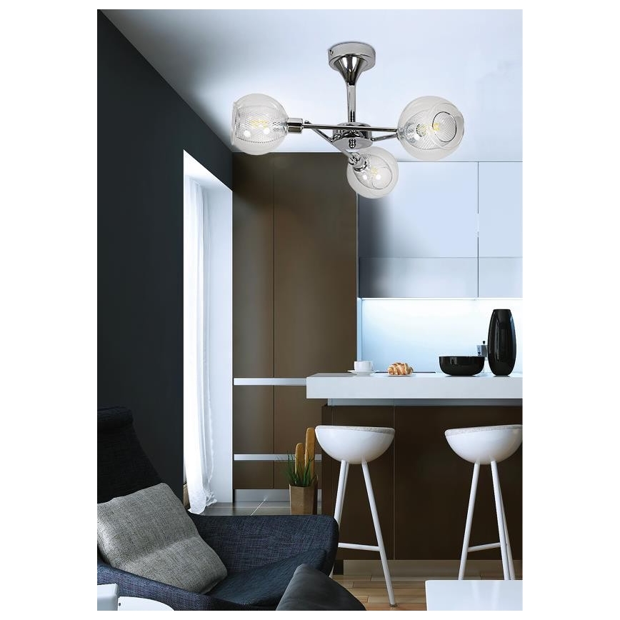 Luster na šipci OZZO 3xE14/40W/230V