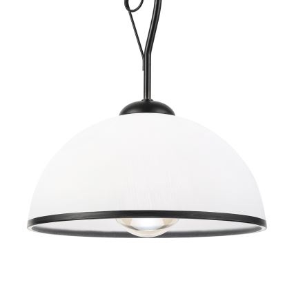 Luster na šipci RETRO 1xE27/60W/230V crna/bela