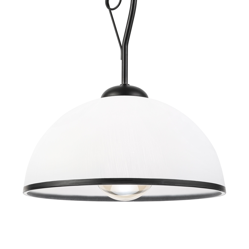 Luster na šipci RETRO 1xE27/60W/230V crna/bela