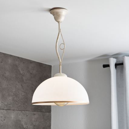 Luster na šipci RETRO II 1xE27/60W/230V bela patina