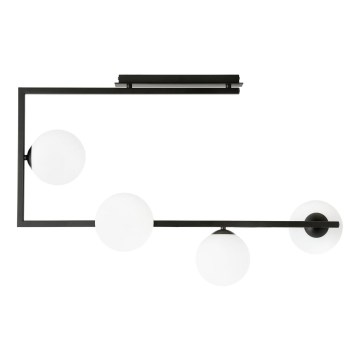 Luster na šipci SOMA 4xE14/10W/230V crna/bela