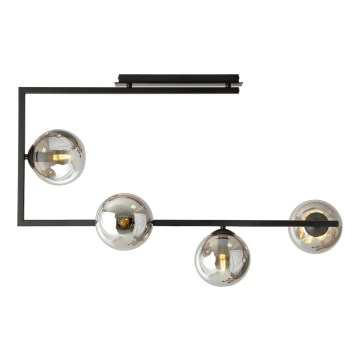 Luster na šipci SOMA 4xE14/10W/230V crna/siva
