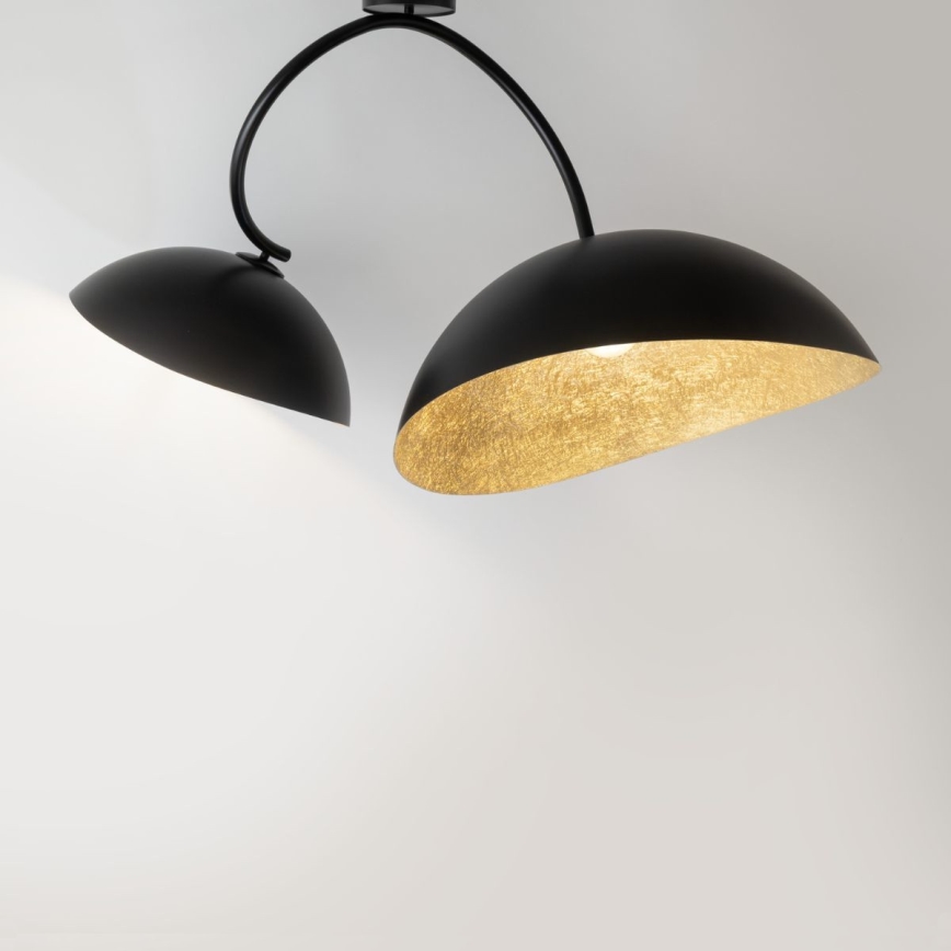 Luster na šipci SPACE 2xE27/60W/230V crna/zlatna