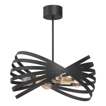 Luster na šipci SPARKLE 4xE27/15W/230V crna/zlatna