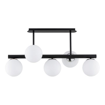 Luster na šipci TUKANE 5xE14/10W/230V crni