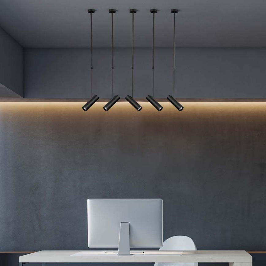 Luster na stalku, 1x GU10/35W/230V, crne boje