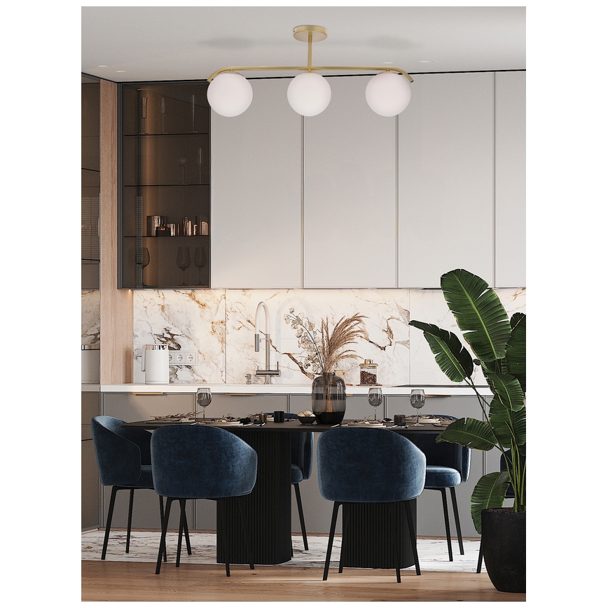 Luster na stalku AMADEO 3xE14/40W/230V mesing