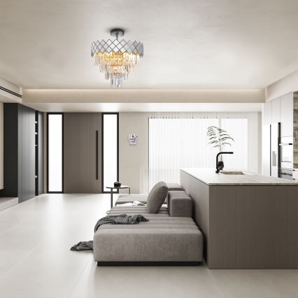 Luster na stalku CARISMA 9xE14/40W/230V matni hrom