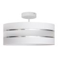 Luster na stalku HELEN 3xE27/15W/230V bela/sjajni hrom