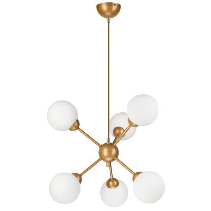 Luster na stalku RUBBY BALL 6xG9/5W/230V zlatan