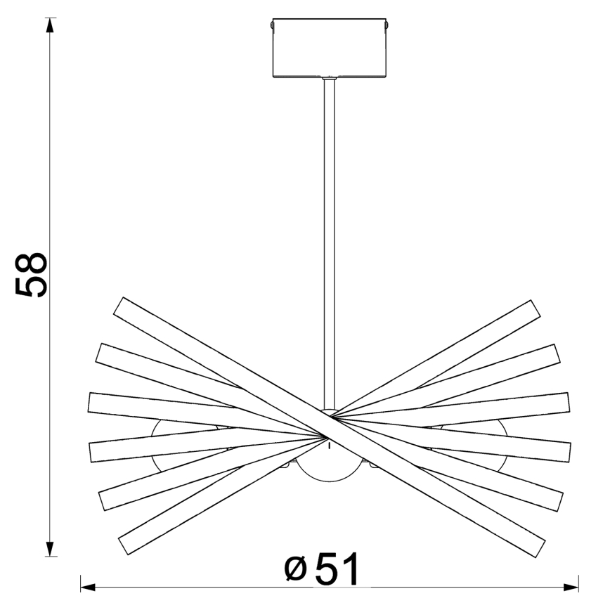 Luster na stalku SPARKLE 4xE27/15W/230V mesing