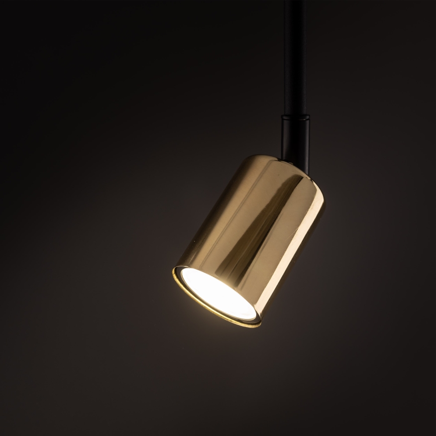 Luster na stalku za 1-fazni šinski sistem TOP 1xGU10/10W/230V zlatna/crna