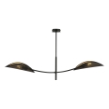 Luster na štangi LOTUS 2xE14/10W/230V crna/zlatna