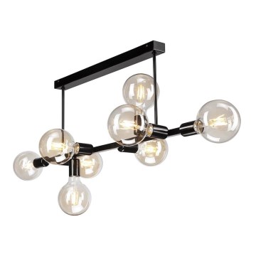 Luster na štangu ASTRID 8xE27/60W/230V crni