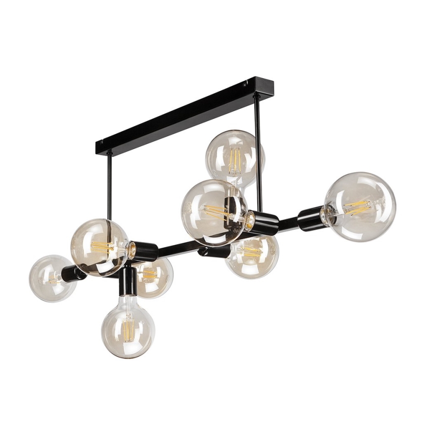 Luster na štangu ASTRID 8xE27/60W/230V crni