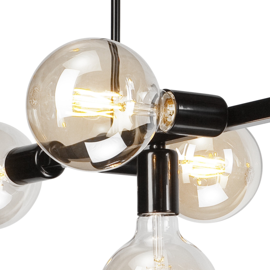 Luster na štangu ASTRID 8xE27/60W/230V crni