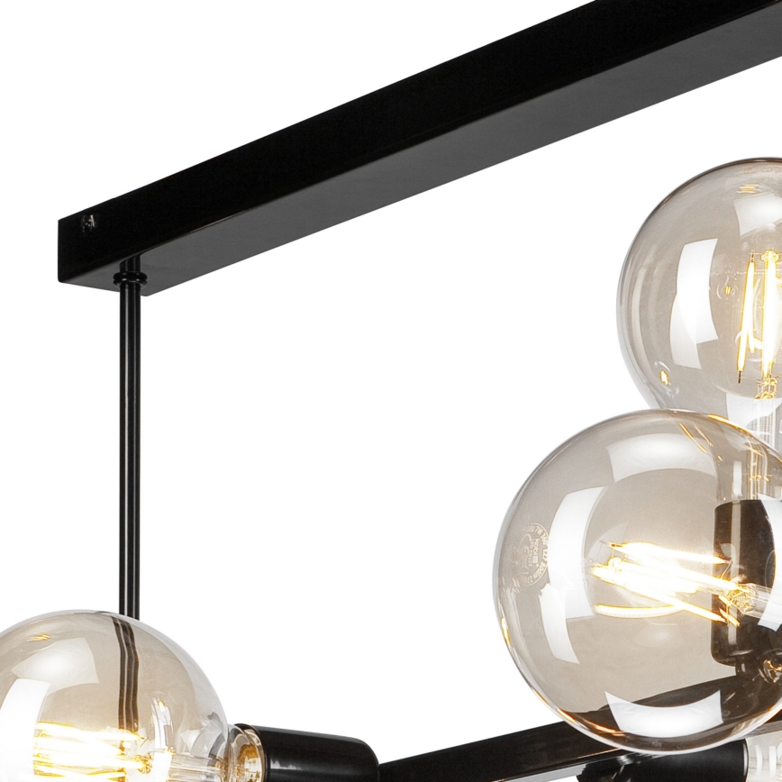 Luster na štangu ASTRID 8xE27/60W/230V crni