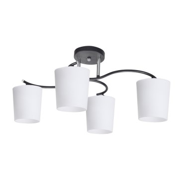 Luster na štapu ESNYR 4xE27/40W/230V crna/bela